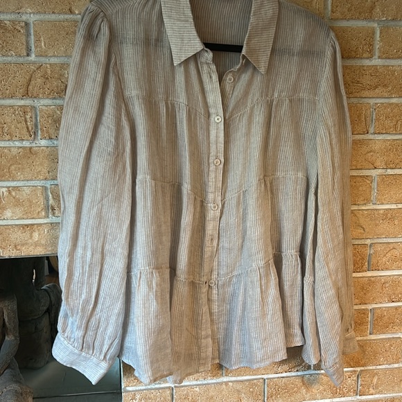 Zara Tiered Striped Shirt - Picture 4 of 7